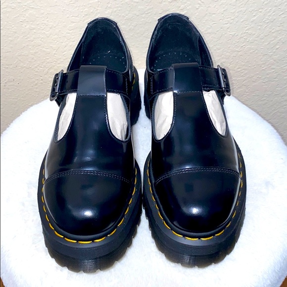 Dr. Martens | Shoes | Dr Martens Bethan Mary Jane Tstrap Black Quads | Poshmark